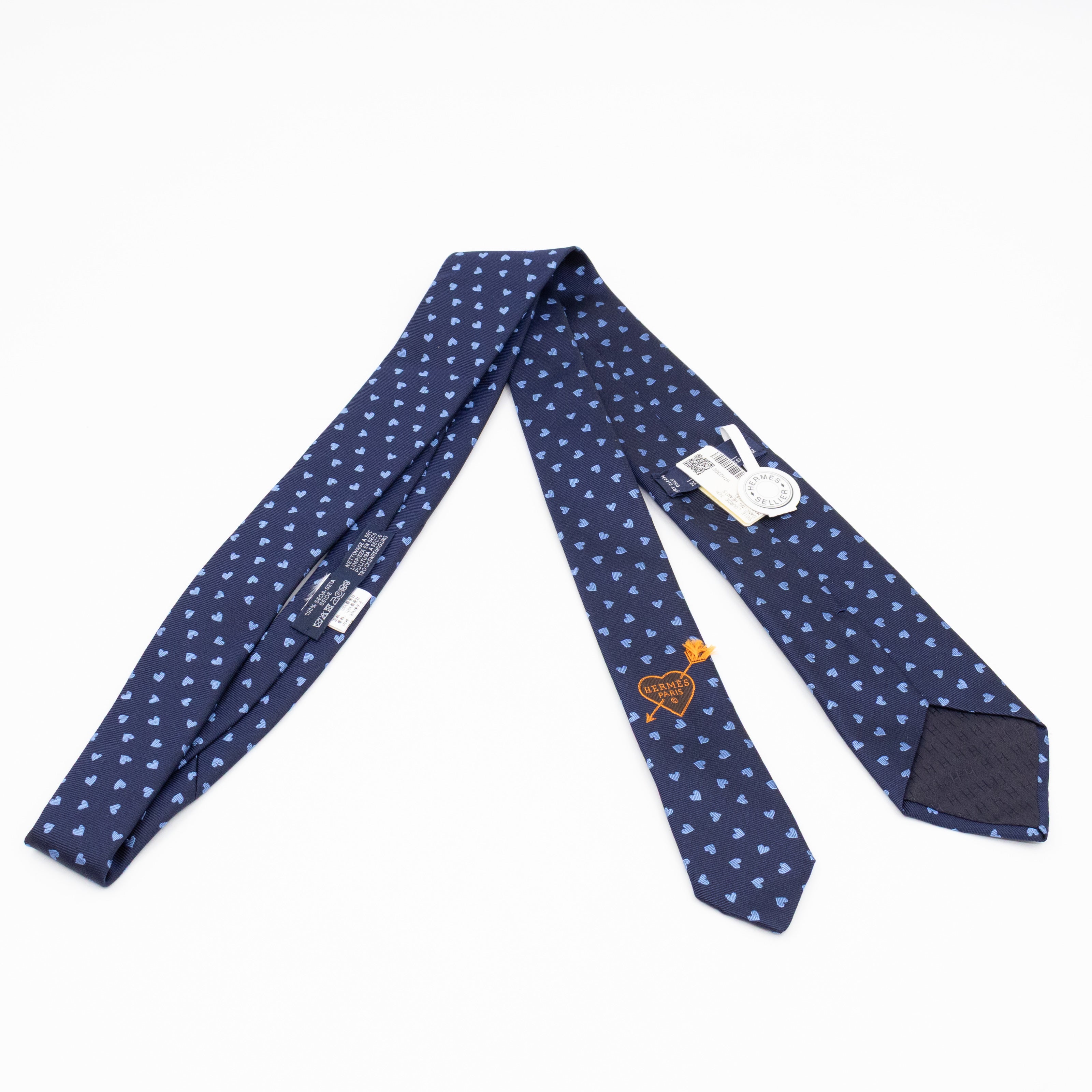 Dancing Hearts Tie Blue