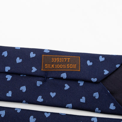 Dancing Hearts Tie Blue