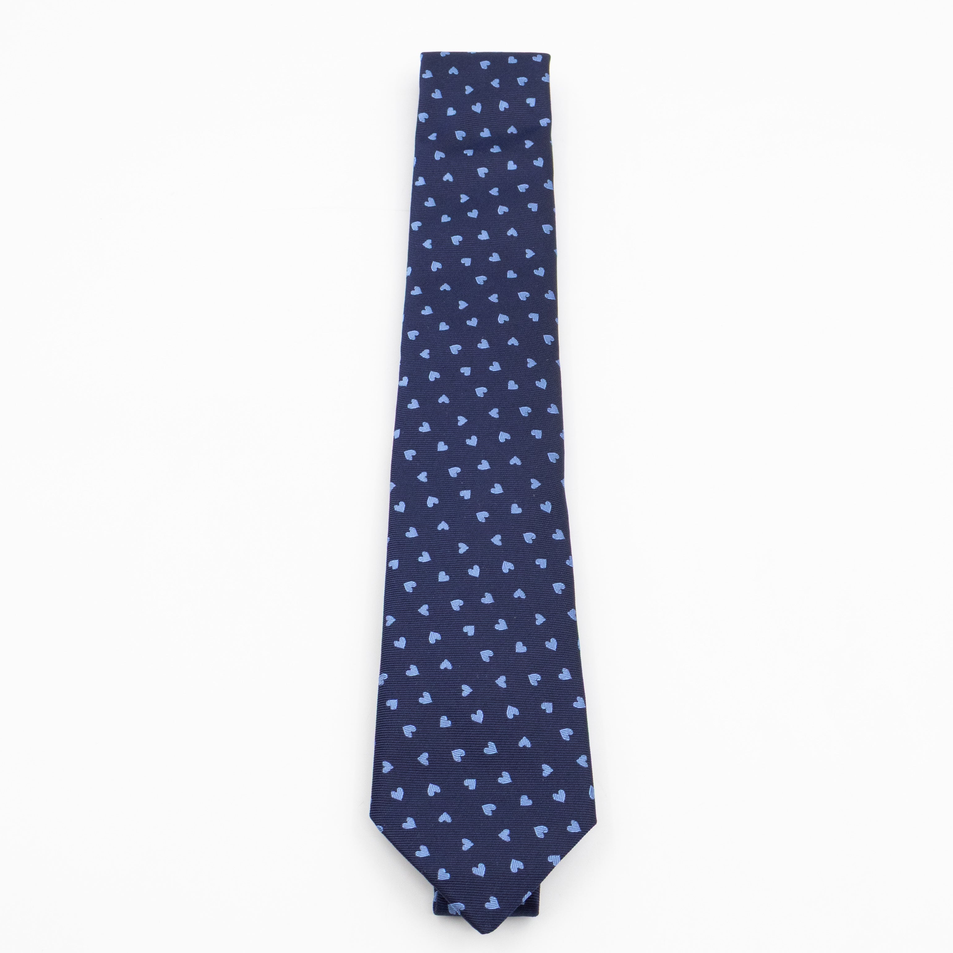 Dancing Hearts Tie Blue