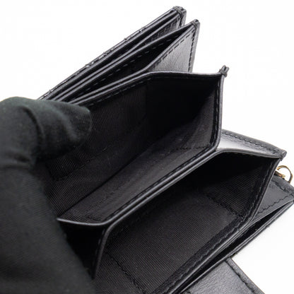 Lady Dior Jasmine Card Holder Black Patent Leather