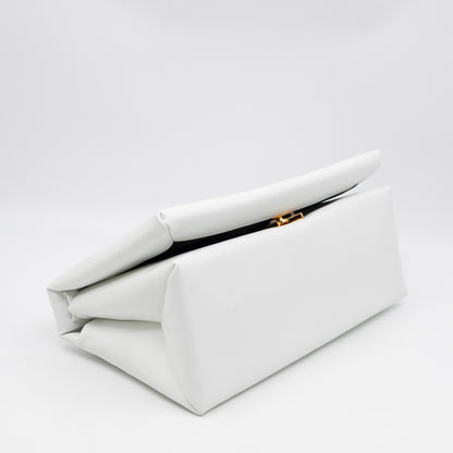 Prisma Padded Shoulder Bag White Leather