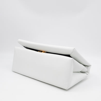 Prisma Padded Shoulder Bag White Leather