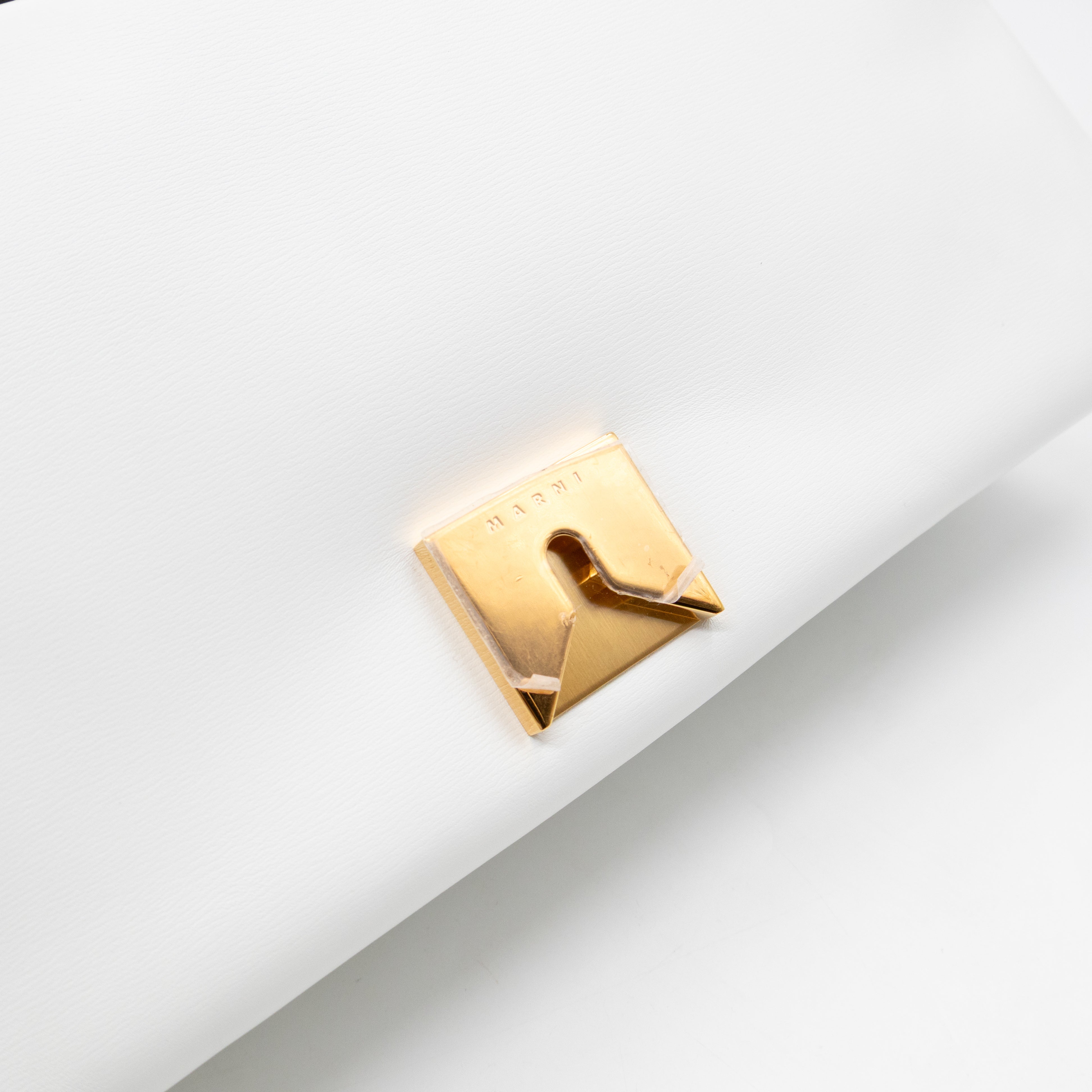 Prisma Padded Shoulder Bag White Leather