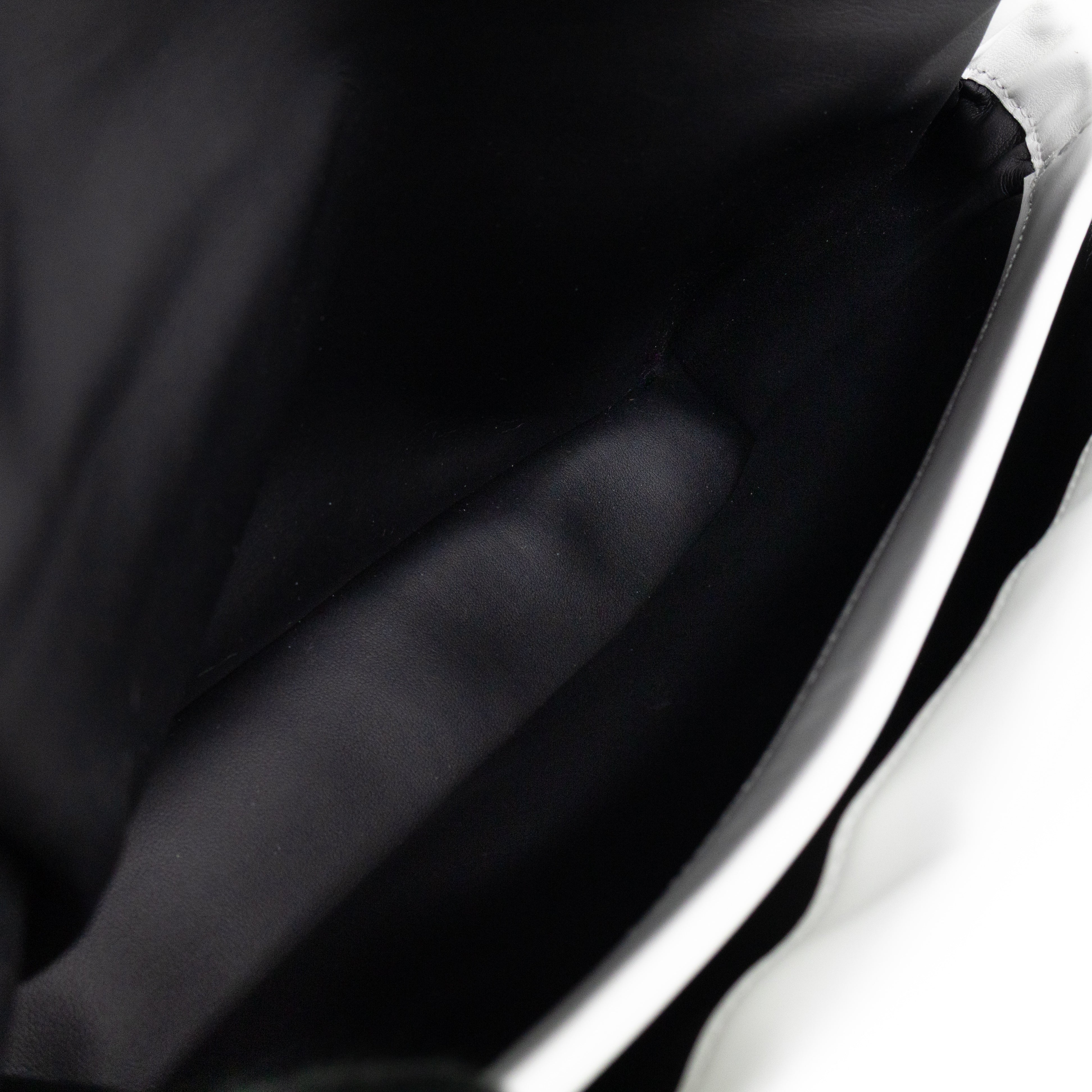 Prisma Padded Shoulder Bag White Leather