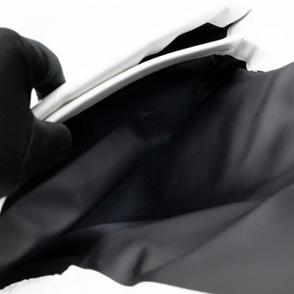 Prisma Padded Shoulder Bag White Leather