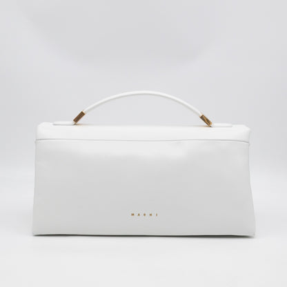 Prisma Padded Shoulder Bag White Leather