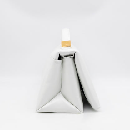 Prisma Padded Shoulder Bag White Leather