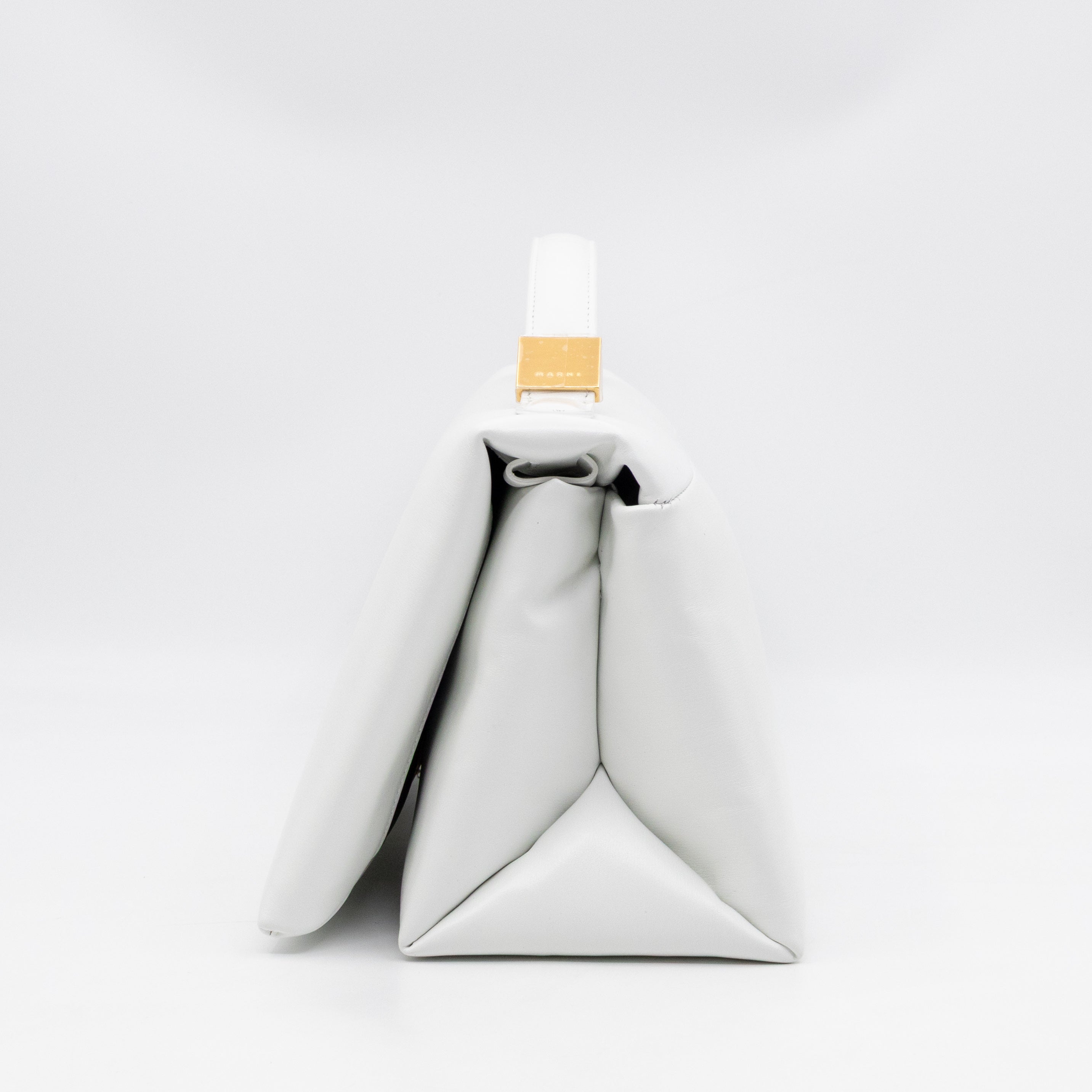 Prisma Padded Shoulder Bag White Leather