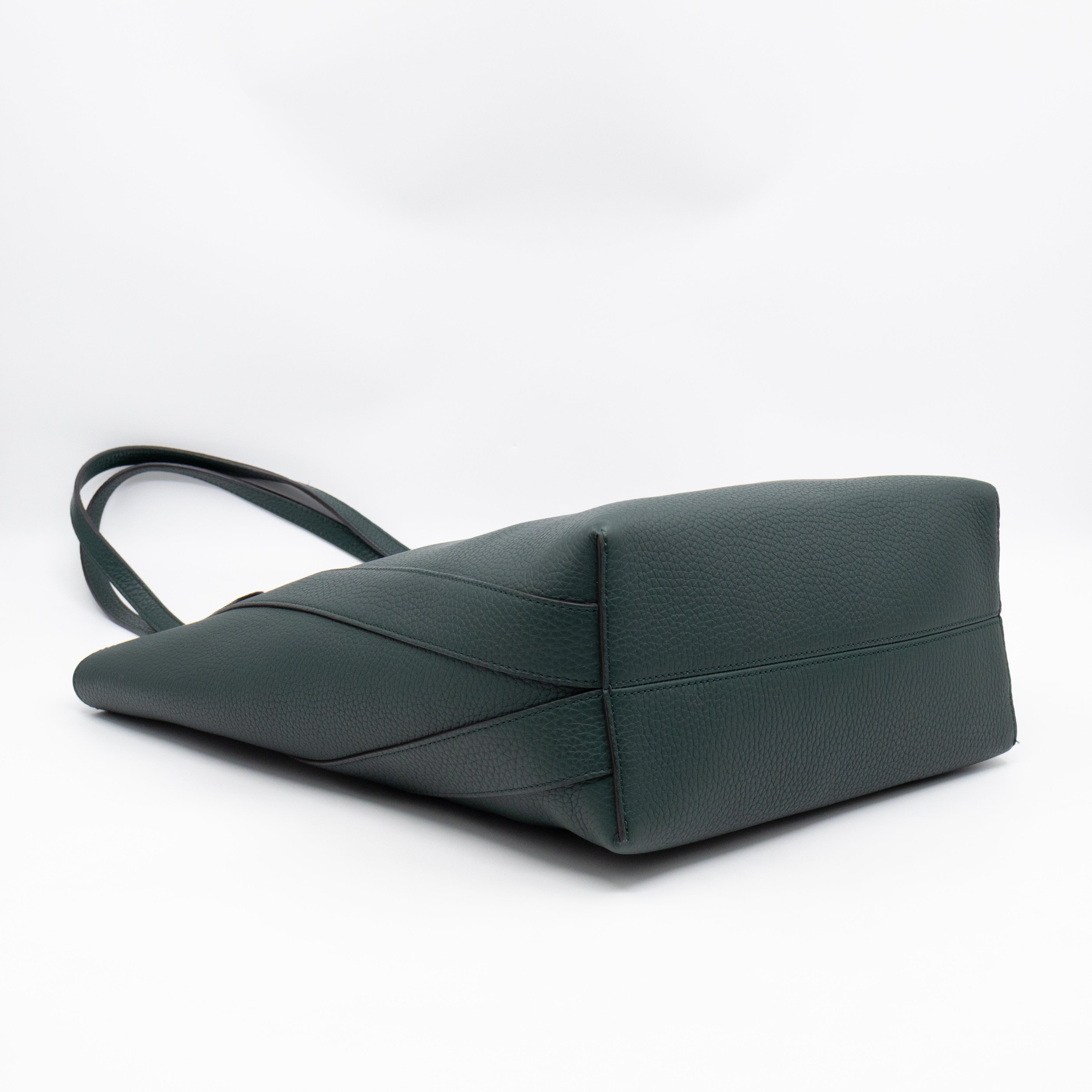 North South Bayswater Tote Mulberry Green Heavy Grain Leather