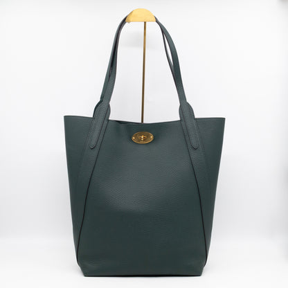 North South Bayswater Tote Mulberry Green Heavy Grain Leather