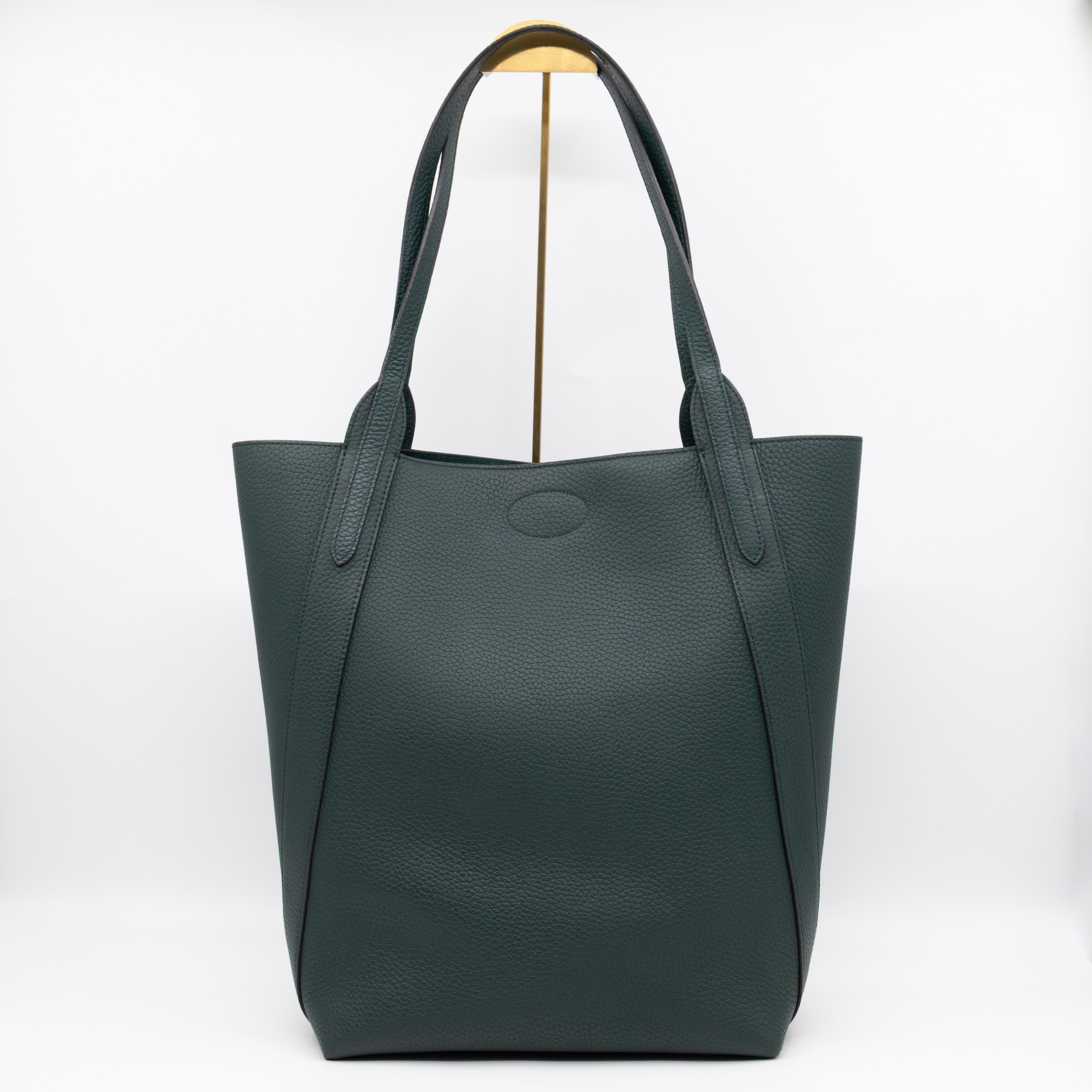 North South Bayswater Tote Mulberry Green Heavy Grain Leather