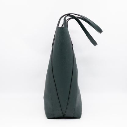 North South Bayswater Tote Mulberry Green Heavy Grain Leather