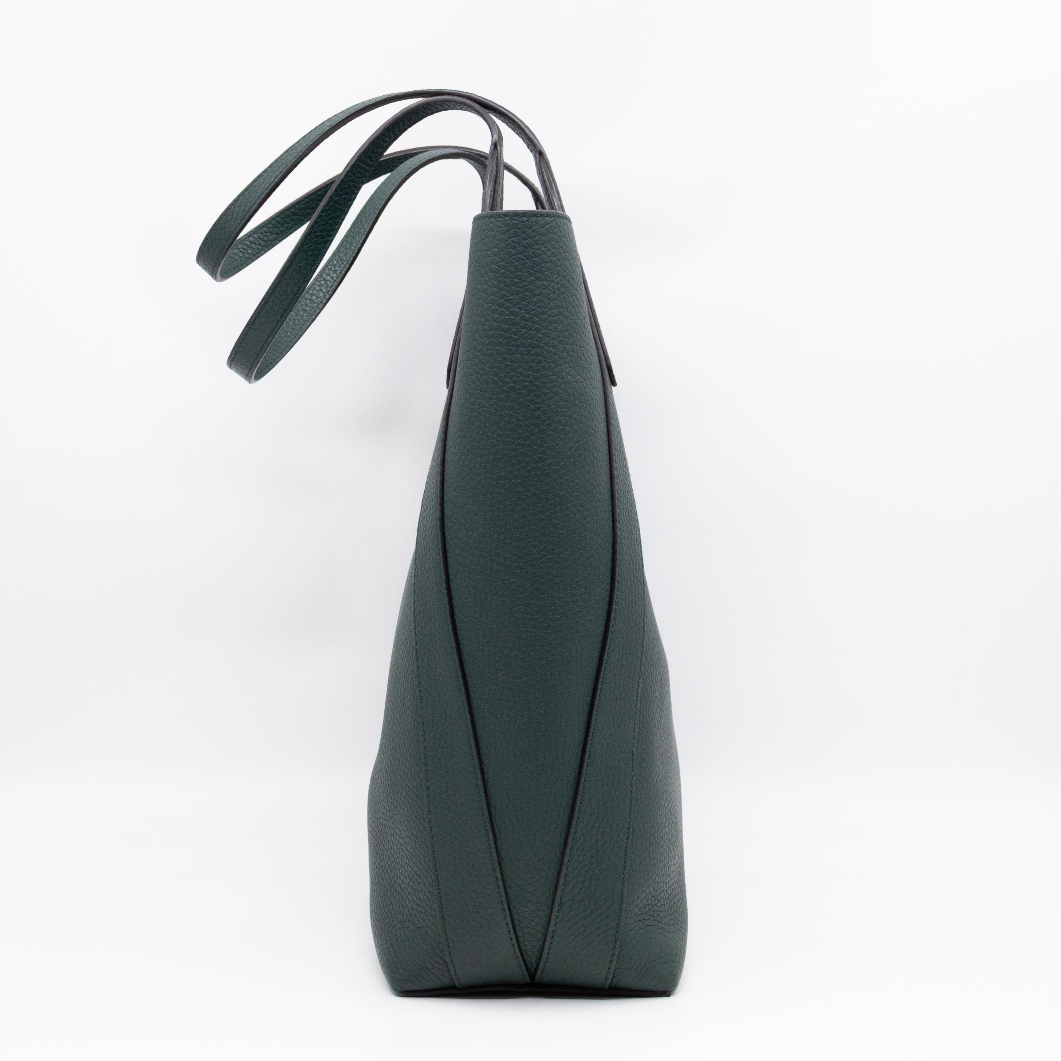 North South Bayswater Tote Mulberry Green Heavy Grain Leather