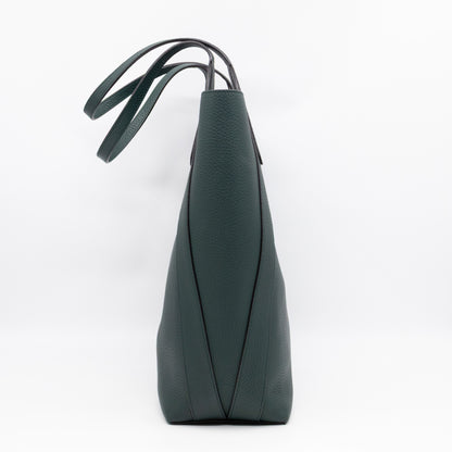North South Bayswater Tote Mulberry Green Heavy Grain Leather