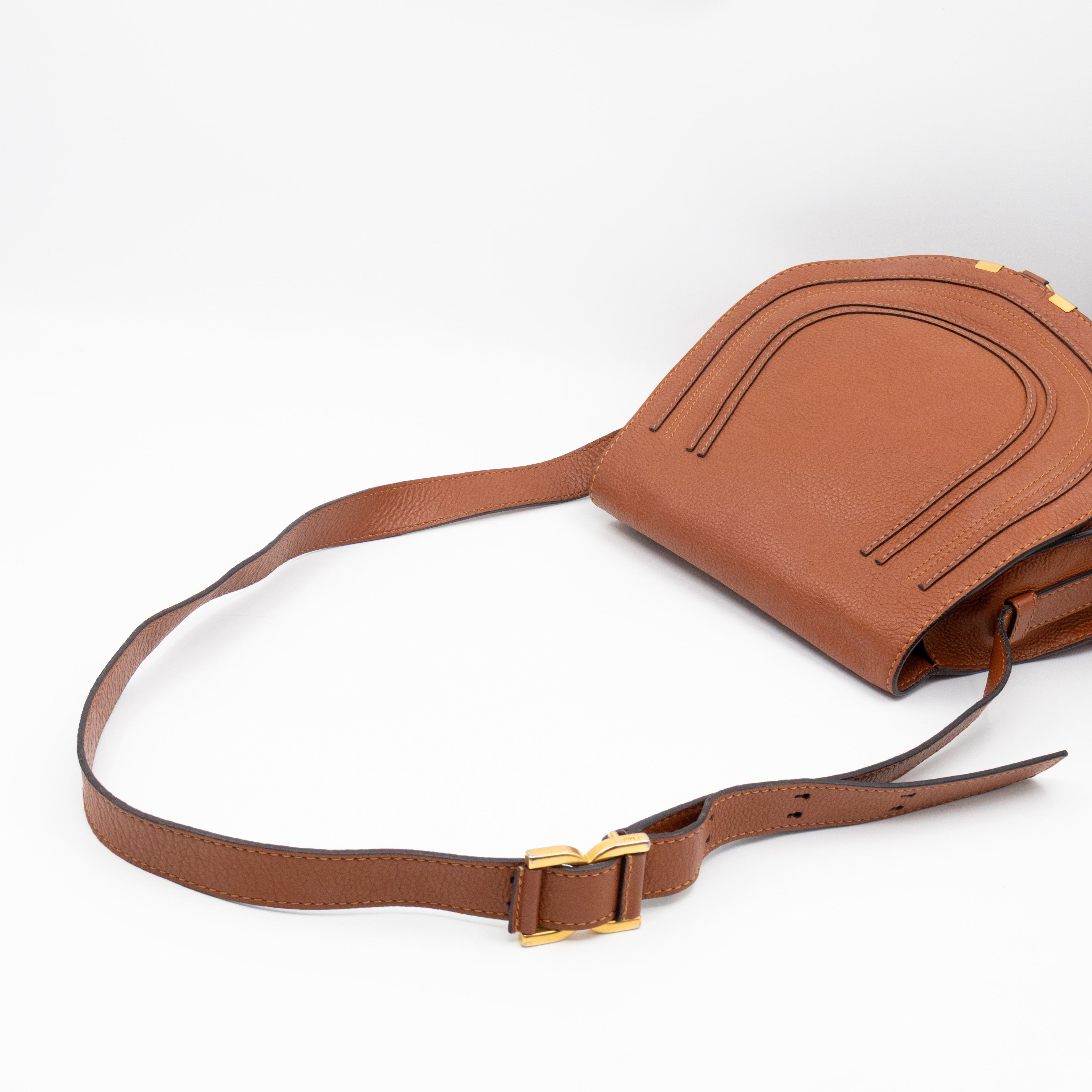 Marcie Medium Crossbody Bag Brown Leather