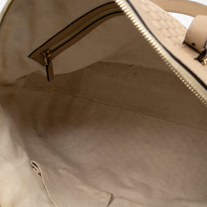 Nice Top Handle Bag Beige Microguccissima Leather