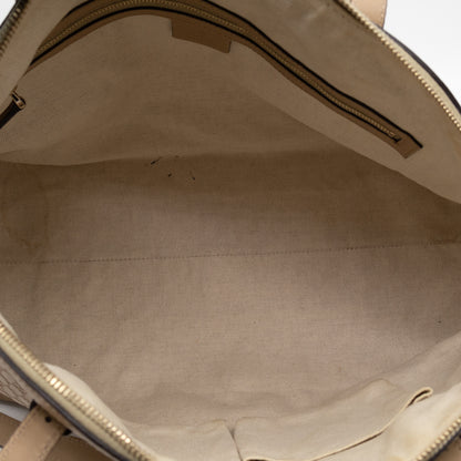 Nice Top Handle Bag Beige Microguccissima Leather