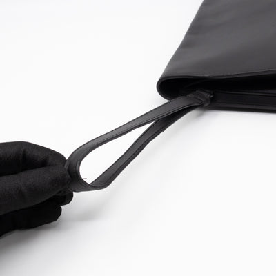 Document Case Black Intrecciato Leather