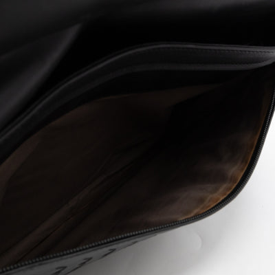 Document Case Black Intrecciato Leather