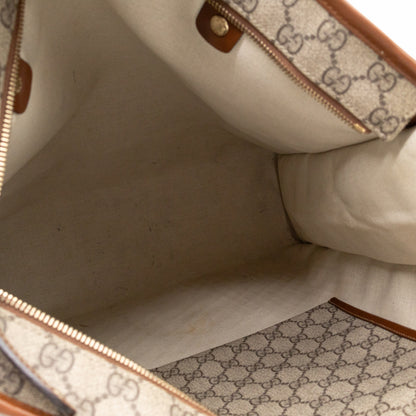 Web Loop Tote Large GG Supreme Canvas Brown