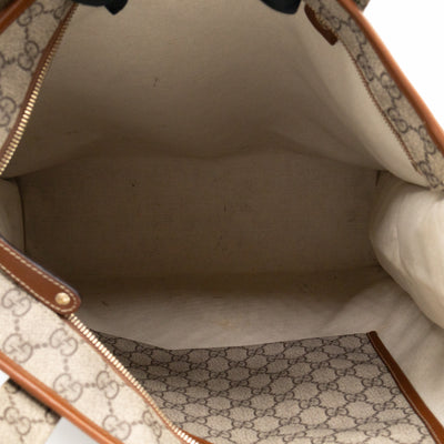 Web Loop Tote Large GG Supreme Canvas Brown