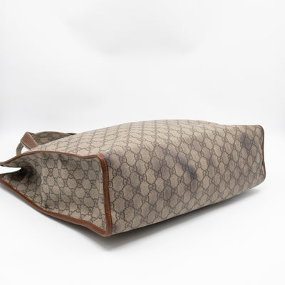 Web Loop Tote Large GG Supreme Canvas Brown