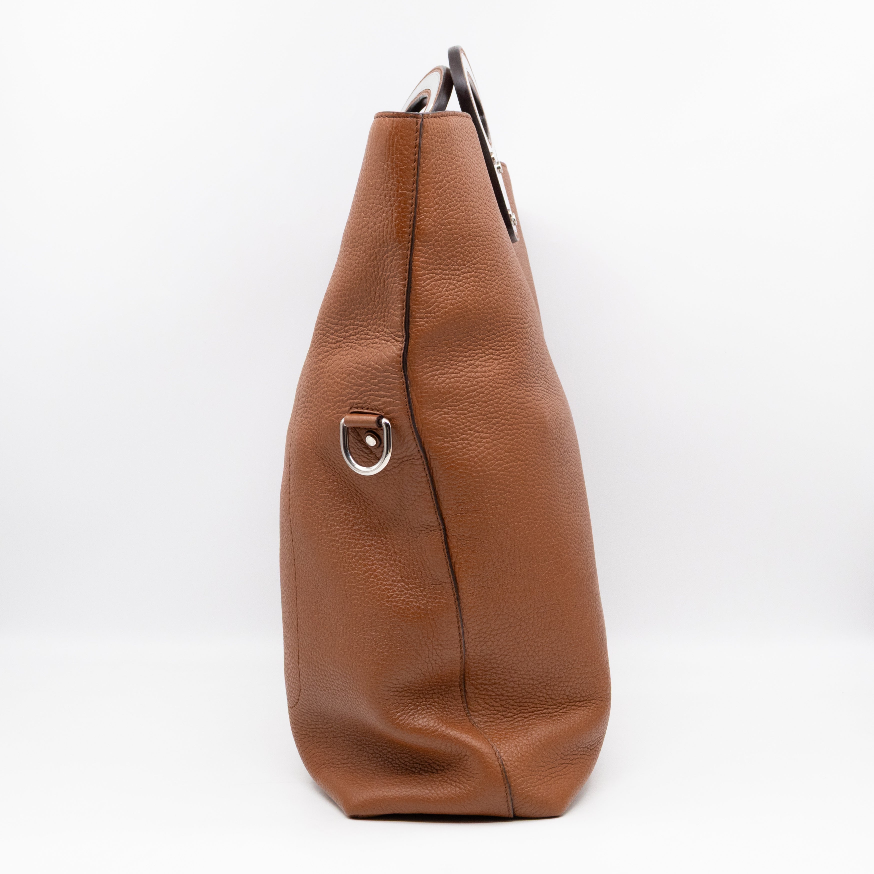 Automne-Hiver Defile Homme North South Tote Brown Leather