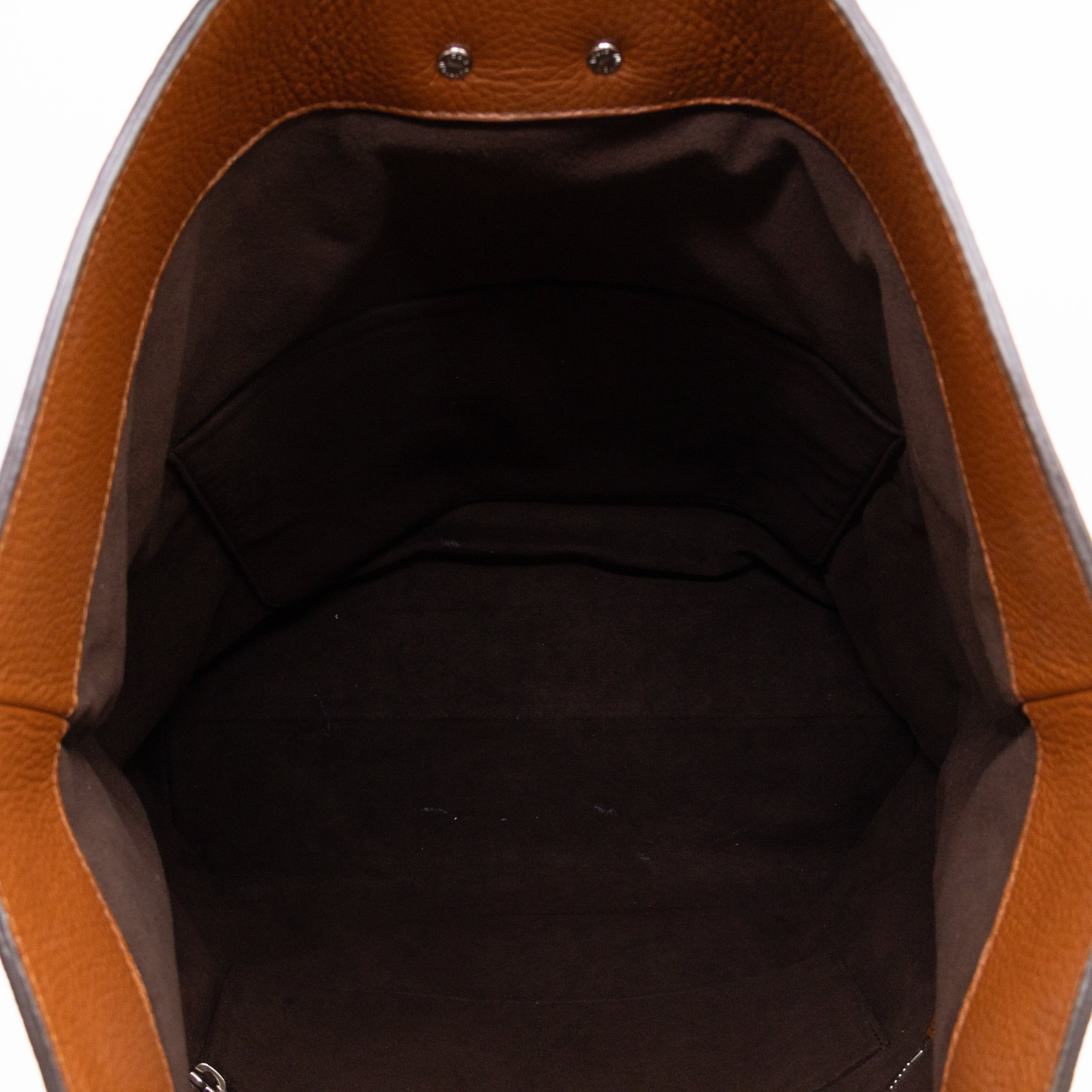 Automne-Hiver Defile Homme North South Tote Brown Leather