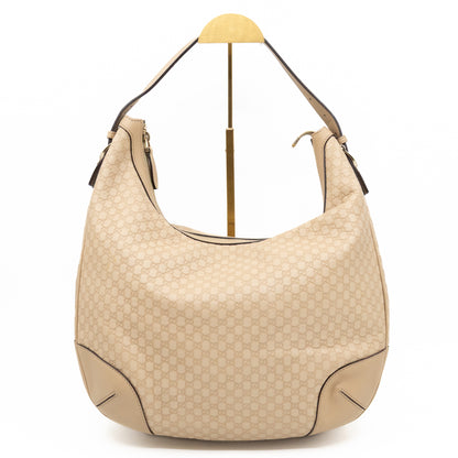 Nice Hobo Bag Beige Microguccissima Leather