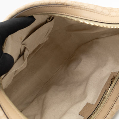 Nice Hobo Bag Beige Microguccissima Leather