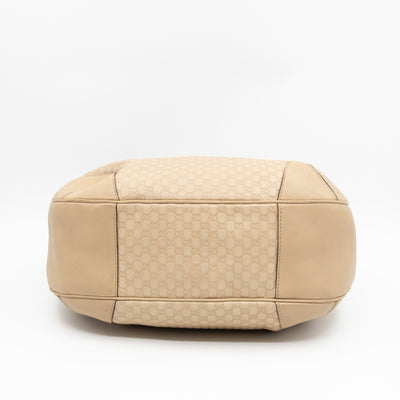 Nice Hobo Bag Beige Microguccissima Leather