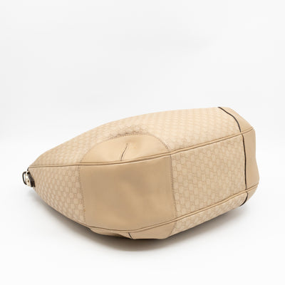 Nice Hobo Bag Beige Microguccissima Leather