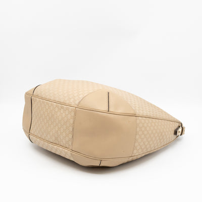 Nice Hobo Bag Beige Microguccissima Leather