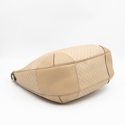 Nice Hobo Bag Beige Microguccissima Leather