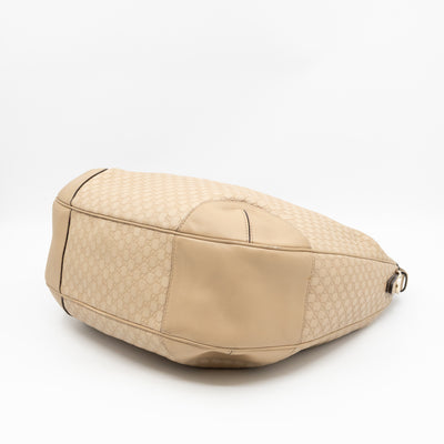 Nice Hobo Bag Beige Microguccissima Leather