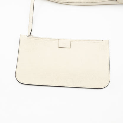 Jackie Large Hobo Bag White Leather