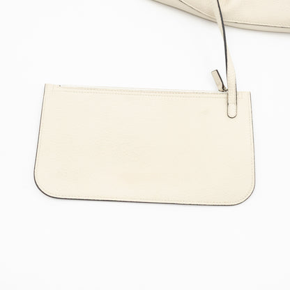 Jackie Large Hobo Bag White Leather