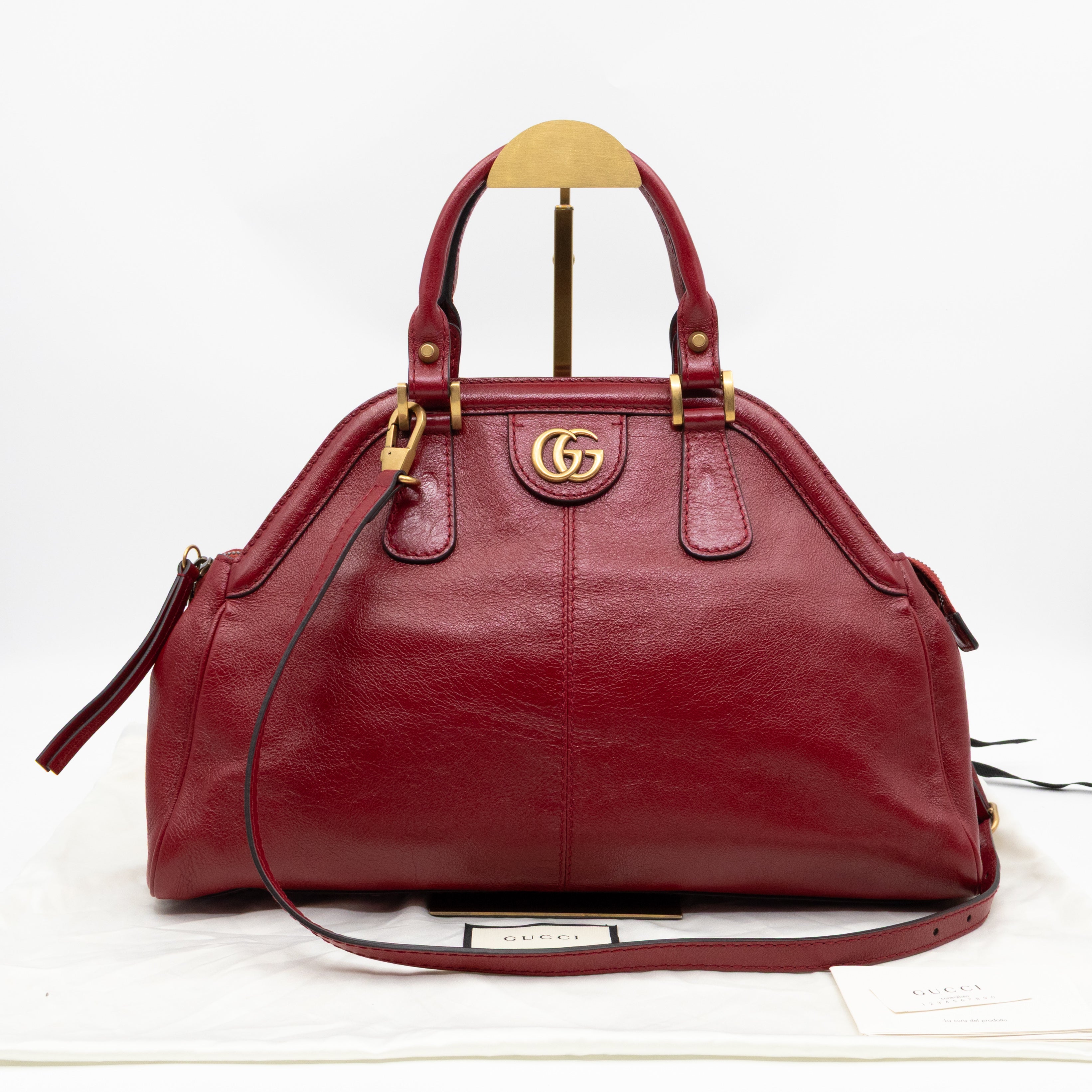 Re(Belle) Medium Shoulder Bag Red Leather