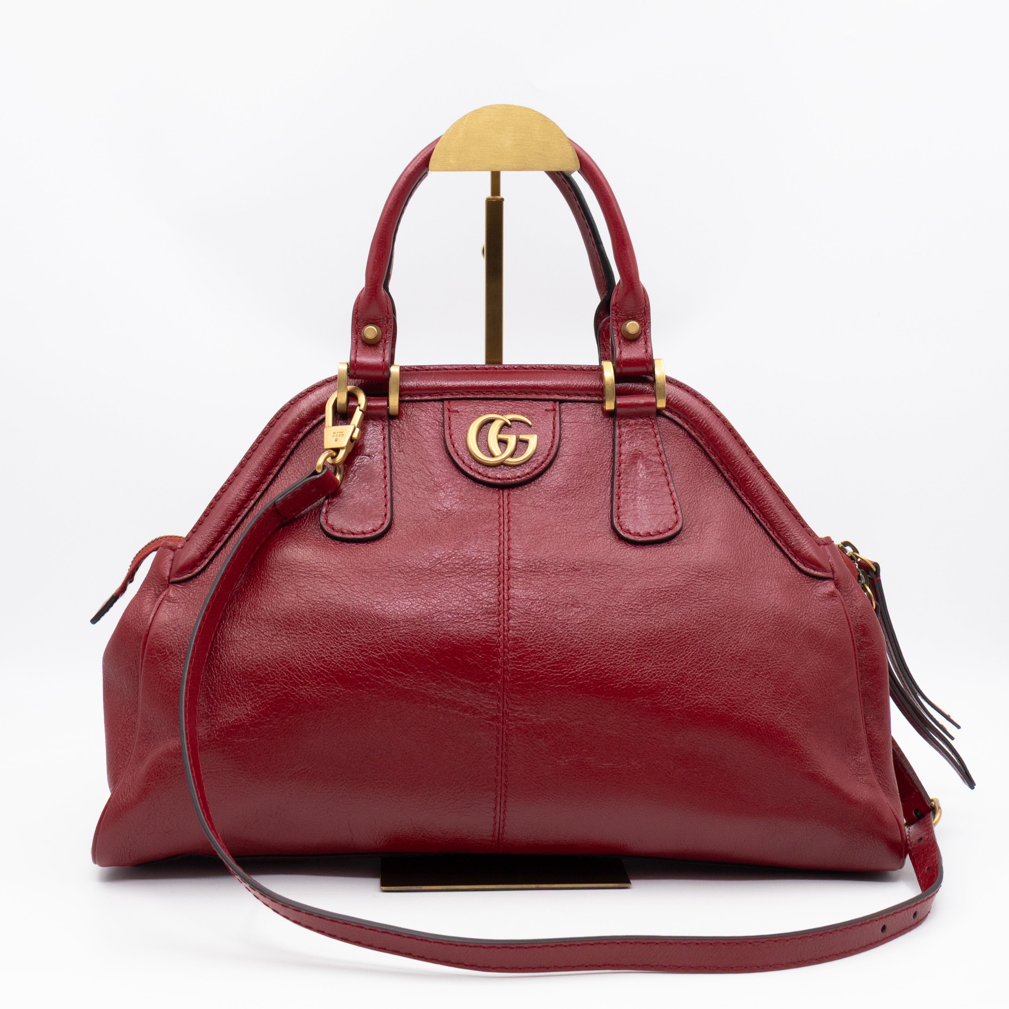 Re(Belle) Medium Shoulder Bag Red Leather