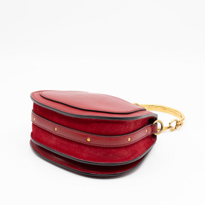 Small Nile Bracelet Bag Red Leather