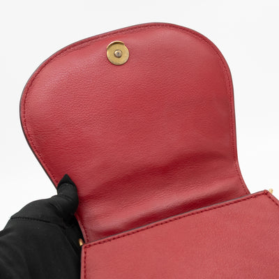 Small Nile Bracelet Bag Red Leather