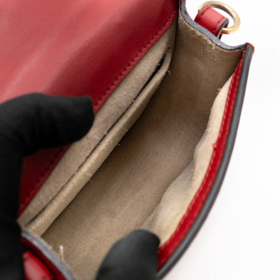 Small Nile Bracelet Bag Red Leather