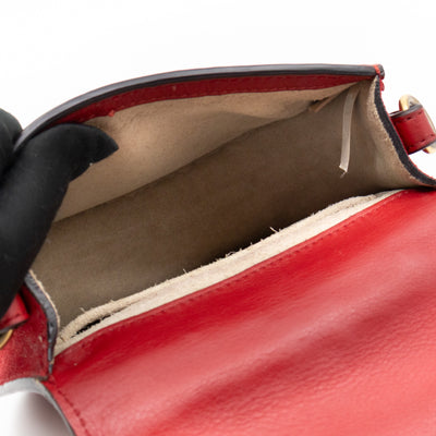 Small Nile Bracelet Bag Red Leather