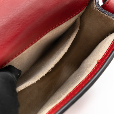 Small Nile Bracelet Bag Red Leather