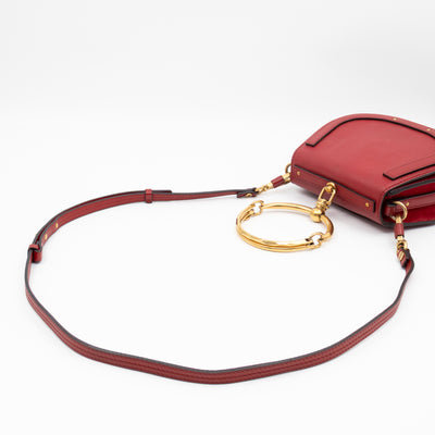 Small Nile Bracelet Bag Red Leather