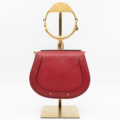 Small Nile Bracelet Bag Red Leather