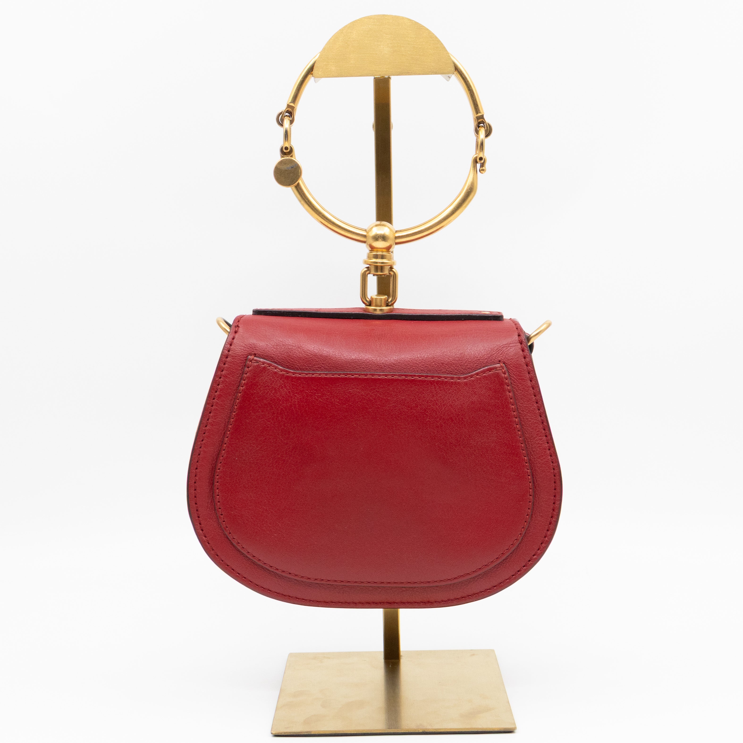 Small Nile Bracelet Bag Red Leather