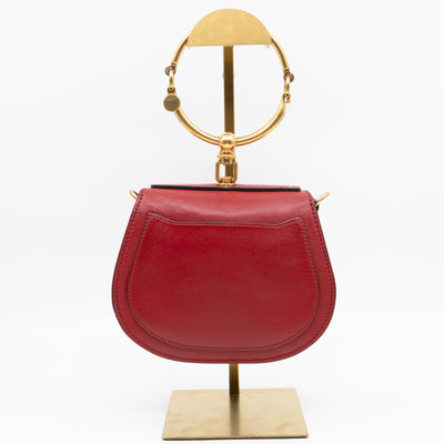 Small Nile Bracelet Bag Red Leather