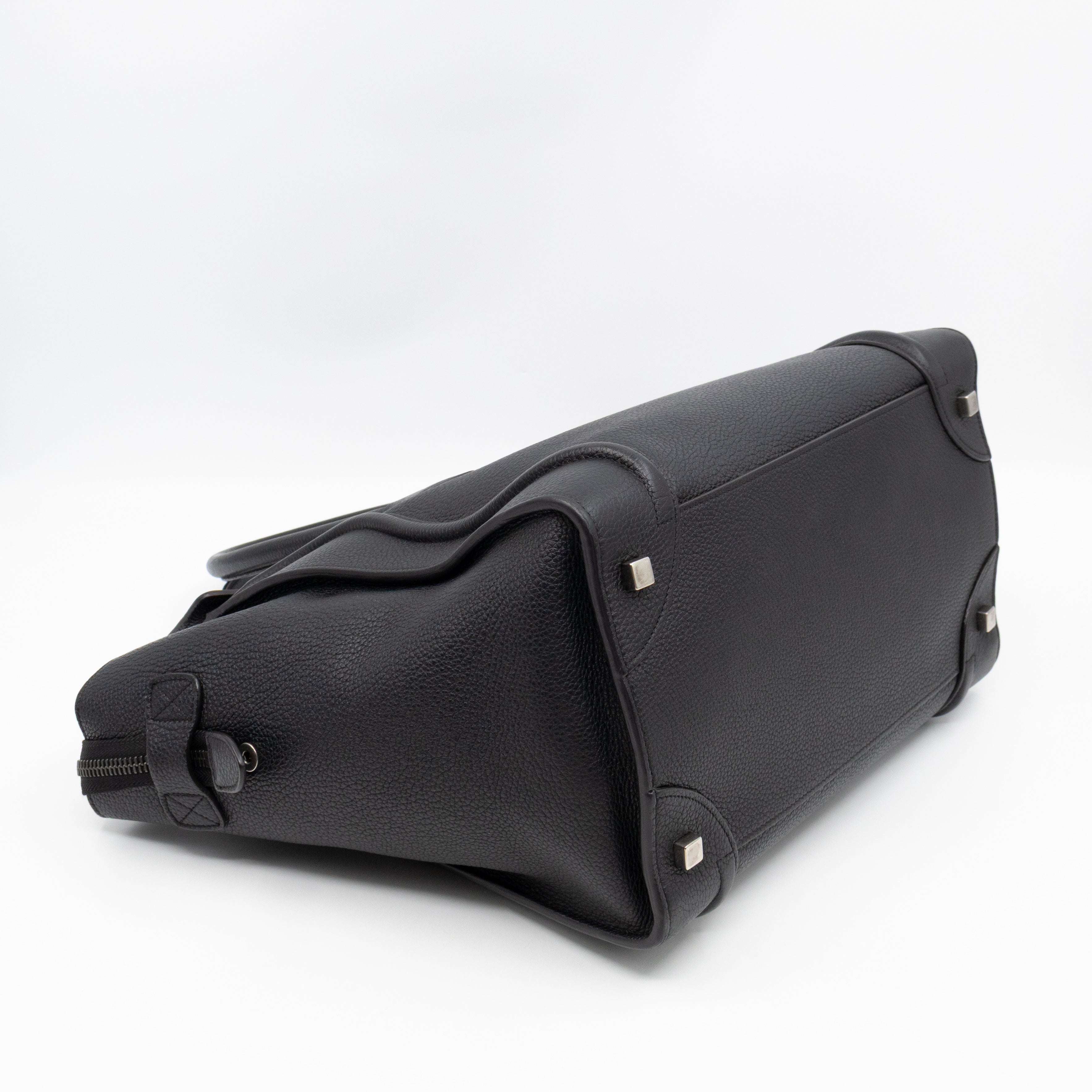 Mini Luggage Black Leather