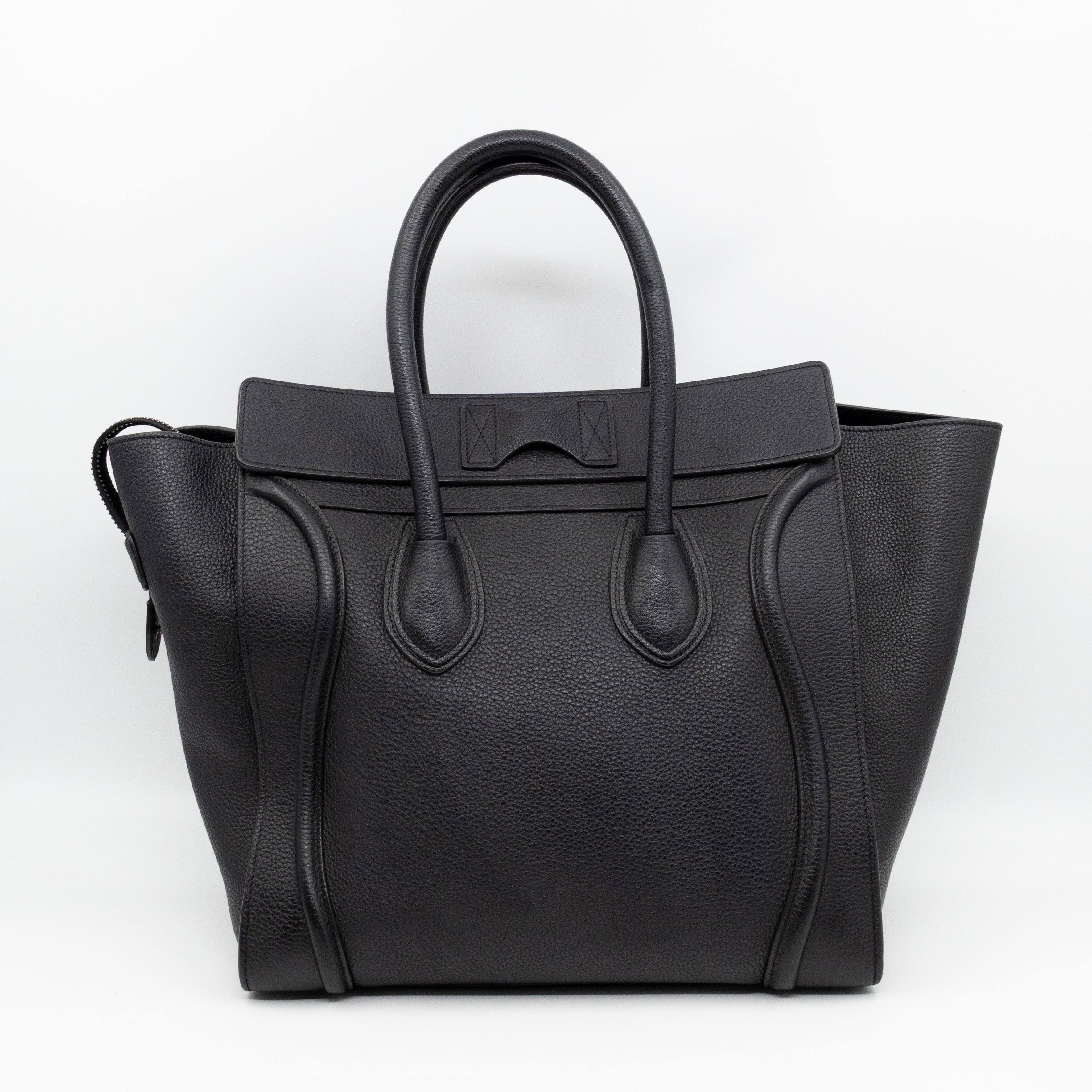 Mini Luggage Black Leather